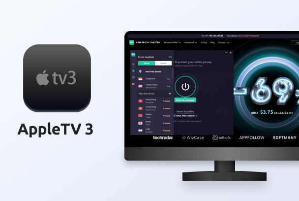 Configuring SmartDNS to enable VPN on AppleTV 3